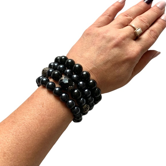 Vintage set of 4 beaded bracelets - Picture 1 of 9